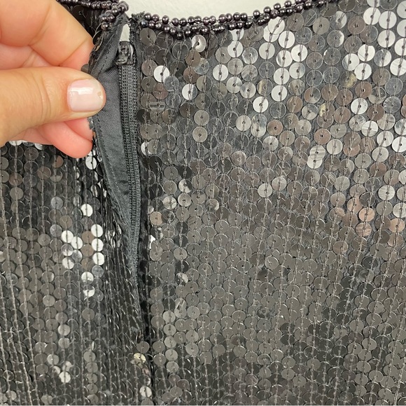 33 Vintage 80’s 90’s Stenay Made India Silk Sequin Beaded ZipUp Back Blouse NWT - Picture 6 of 16